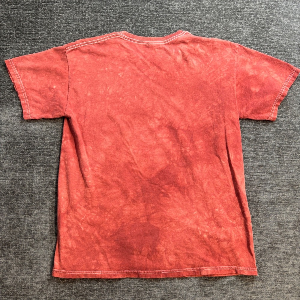 The Mountain American Flag Lightning Tie Dye Red T-Shirt Mens Small 2002 Vintage - Picture 3 of 7